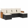 Set aus 6-teiligen Gartensofas und Kissen Kunstrattan schwarz von , Gartensets - Ref: Foro24-3227897, Preis: 360,06 €, Rabatt: %