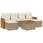 Set sofás de jardín 7 piezas y cojines ratán sintético beige de , Conjuntos de jardín - Ref: Foro24-3227906, Precio: 481,99 €...