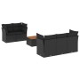 Set aus 6-teiligen Gartensofas und Kissen Kunstrattan schwarz von , Gartensets - Ref: Foro24-3255810, Preis: 446,19 €, Rabatt: %