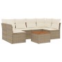 Set of 7-piece garden sofas and beige synthetic rattan cushions by , Garden sets - Ref: Foro24-3255890, Price: 578,85 €, Disc...