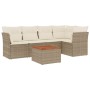 Garden sofa set with 6-piece synthetic rattan beige cushions by , Garden sets - Ref: Foro24-3255960, Price: 460,37 €, Discoun...