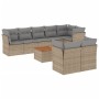 Set Gartensofas mit beigen Kissen Mix 9 Stück PE Rattan von , Gartensets - Ref: Foro24-3256066, Preis: 617,99 €, Rabatt: %