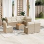 Set mit 9 Gartensofas mit beigen Kissen aus synthetischem Rattan von , Gartensets - Ref: Foro24-3256072, Preis: 674,22 €, Rab...