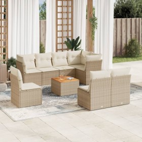 Set mit 9 Gartensofas mit beigen Kissen aus synthetischem Rattan von , Gartensets - Ref: Foro24-3256072, Preis: 707,85 €, Rab...