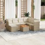 Set Gartensofas mit beigen Kissen 8 Stück PE Rattan von , Gartensets - Ref: Foro24-3256093, Preis: 589,61 €, Rabatt: %