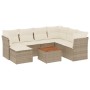 Garden sofa set with beige cushions, 8 pieces, PE rattan. by , Garden sets - Ref: Foro24-3256093, Price: 589,61 €, Discount: %