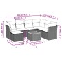 Garden sofa set with beige cushions, 8 pieces, PE rattan. by , Garden sets - Ref: Foro24-3256093, Price: 589,61 €, Discount: %