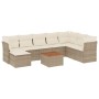 Set de sofás de jardín 9 pzas con cojines ratán sintético beige de , Conjuntos de jardín - Ref: Foro24-3256114, Precio: 748,9...