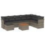 Set de muebles de jardín 9 pzas y cojines ratán sintético gris de , Conjuntos de jardín - Ref: Foro24-3256116, Precio: 543,90...