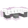 Garden furniture set 9 pieces and gray synthetic rattan cushions by , Garden sets - Ref: Foro24-3256116, Price: 543,90 €, Dis...