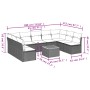 Garden sofa set 10 pieces with gray synthetic rattan cushions by , Garden sets - Ref: Foro24-3256123, Price: 584,19 €, Discou...