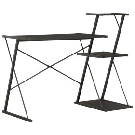 Escritorio con estantería negro 116x50x93 cm de vidaXL, Escritorios - Ref: Foro24-20288, Precio: 63,45 €, Descuento: %