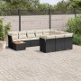 Set mit 11 Stück Gartensofas und Kissen synthetisches Rattan schwarz von , Gartensets - Ref: Foro24-3256175, Preis: 624,98 €,...