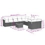 Garden sofa set 11 pieces and black synthetic rattan cushions by , Garden sets - Ref: Foro24-3256182, Price: 624,98 €, Discou...