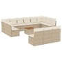 Set sofás de jardín 14 pzas con cojines ratán sintético beige de , Conjuntos de jardín - Ref: Foro24-3256233, Precio: 1,00 €,...