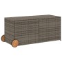 Garten-Aufbewahrungsbox mit Rädern Kunstrattangrau 283L von , Aufbewahrungsboxen für den Außenbereich - Ref: Foro24-365318, P...