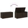 Brown synthetic rattan garden storage box 283L by , Outdoor storage boxes - Ref: Foro24-365313, Price: 122,85 €, Discount: %