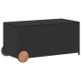 Garten-Aufbewahrungsbox mit Rädern Kunstrattan schwarz 190L von , Aufbewahrungsboxen für den Außenbereich - Ref: Foro24-36532...