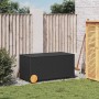 Garten-Aufbewahrungsbox mit Rädern Kunstrattan schwarz 190L von , Aufbewahrungsboxen für den Außenbereich - Ref: Foro24-36532...