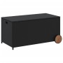 Garten-Aufbewahrungsbox mit Rädern Kunstrattan schwarz 190L von , Aufbewahrungsboxen für den Außenbereich - Ref: Foro24-36532...