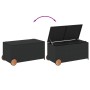 Garten-Aufbewahrungsbox mit Rädern Kunstrattan schwarz 190L von , Aufbewahrungsboxen für den Außenbereich - Ref: Foro24-36532...