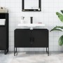 Armario de lavabo de baño madera ingeniería negro 80x33x60 cm de , Tocadores - Ref: Foro24-842461, Precio: 66,02 €, Descuento: %