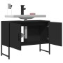 Engineered wood bathroom sink cabinet in black, 80x33x60 cm by , Dressing tables - Ref: Foro24-842461, Price: 66,02 €, Discou...