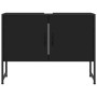 Armario de lavabo de baño madera ingeniería negro 80x33x60 cm de , Tocadores - Ref: Foro24-842461, Precio: 66,02 €, Descuento: %