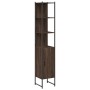 Engineered wood brown oak bathroom cabinet 33x33x185.5 cm by , Dressing tables - Ref: Foro24-842475, Price: 77,38 €, Discount: %