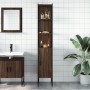 Armario de baño madera ingeniería marrón roble 33x33x185,5 cm de , Tocadores - Ref: Foro24-842475, Precio: 77,38 €, Descuento: %