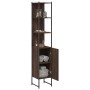 Engineered wood brown oak bathroom cabinet 33x33x185.5 cm by , Dressing tables - Ref: Foro24-842475, Price: 77,38 €, Discount: %