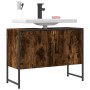 Bathroom vanity cabinet in smoked oak engineered wood, 80x33x60 cm. by , Dressing tables - Ref: Foro24-842463, Price: 64,37 €...