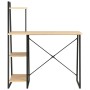 Desk with oak and black shelving 102x50x117 cm by vidaXL, Desks - Ref: Foro24-20284, Price: 90,31 €, Discount: %