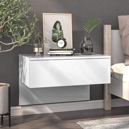 Glossy white wall bedside table by vidaXL, Nightstands - Ref: Foro24-810947, Price: 50,84 €, Discount: %