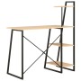 Desk with oak and black shelving 102x50x117 cm by vidaXL, Desks - Ref: Foro24-20284, Price: 90,31 €, Discount: %