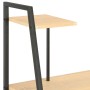 Desk with oak and black shelving 102x50x117 cm by vidaXL, Desks - Ref: Foro24-20284, Price: 90,31 €, Discount: %