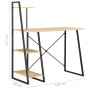 Desk with oak and black shelving 102x50x117 cm by vidaXL, Desks - Ref: Foro24-20284, Price: 90,31 €, Discount: %