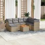 Garden sofa set with beige cushions, 8 pieces, PE rattan. by , Garden sets - Ref: Foro24-3223763, Price: 513,77 €, Discount: %