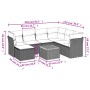 Garden sofa set with beige cushions, 8 pieces, PE rattan. by , Garden sets - Ref: Foro24-3223763, Price: 513,77 €, Discount: %