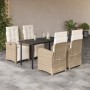 5-piece garden dining set with beige synthetic rattan cushions by , Garden sets - Ref: Foro24-3212579, Price: 681,98 €, Disco...