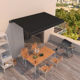 Manual retractable awning in anthracite gray, 450x350 cm. by , Awnings - Ref: Foro24-3069199, Price: 405,47 €, Discount: %