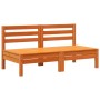 Garden sofas without armrests 2 units solid pine brown wax by , Modular outdoor sofas - Ref: Foro24-838002, Price: 83,99 €, D...