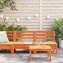 Garden sofas without armrests 2 units solid pine brown wax by , Modular outdoor sofas - Ref: Foro24-838002, Price: 83,99 €, D...