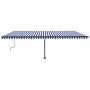 Retractable manual awning with blue and white LED light 600x350 cm by , Awnings - Ref: Foro24-3069881, Price: 741,80 €, Disco...