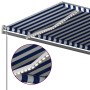 Retractable manual awning with blue and white LED light 600x350 cm by , Awnings - Ref: Foro24-3069881, Price: 741,80 €, Disco...