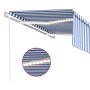 Toldo automático persiana LED sensor de viento azul blanco 4x3m de , Toldos - Ref: Foro24-3069311, Precio: 666,32 €, Descuent...