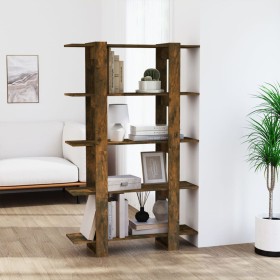 Shelving unit/space divider in smoked oak color, 100x30x160cm. by , Bookcases and shelves - Ref: Foro24-813560, Price: 75,99 ...