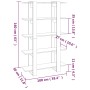 Shelving unit/space divider in smoked oak color, 100x30x160cm. by , Bookcases and shelves - Ref: Foro24-813560, Price: 75,42 ...