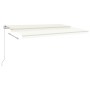 Toldo automático con LED y sensor de viento crema 5x3 m de , Toldos - Ref: Foro24-3069992, Precio: 760,70 €, Descuento: %