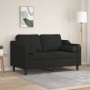 2-seater sofa with black fabric cushions, 120 cm by , Sofas - Ref: Foro24-3200841, Price: 252,76 €, Discount: %